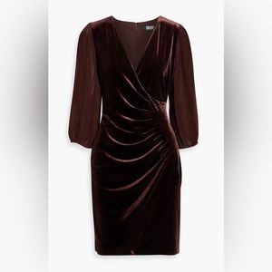DKNY Chocolate Velvet Dress New With Tags